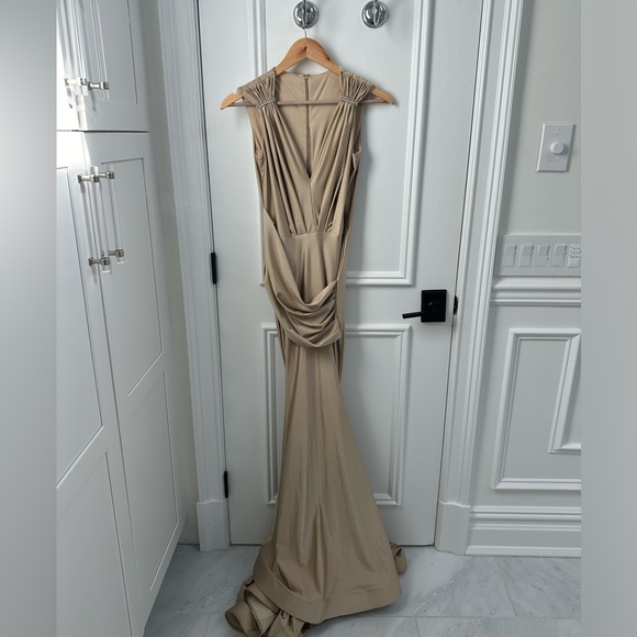 Jessica Angel Couture 327R Champagne Gown - Picture 1 of 6